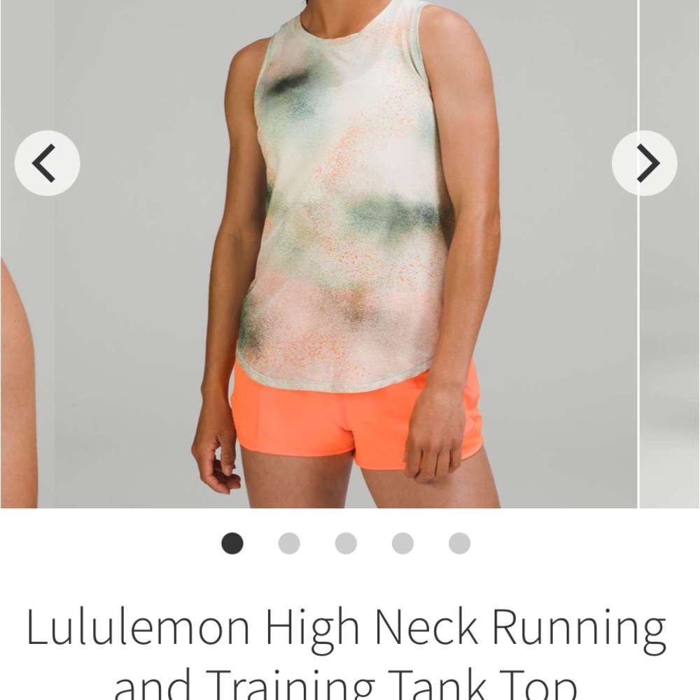 Lululemon Athletica Green and Orange Tank Top